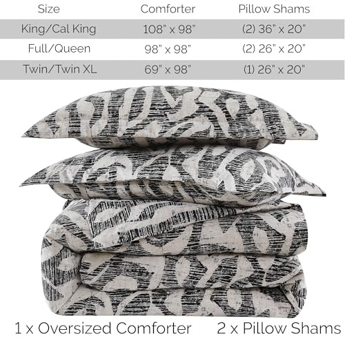 Full/Queen Sized Comforter Bedding Set, Down Full / Queen Khari Slate