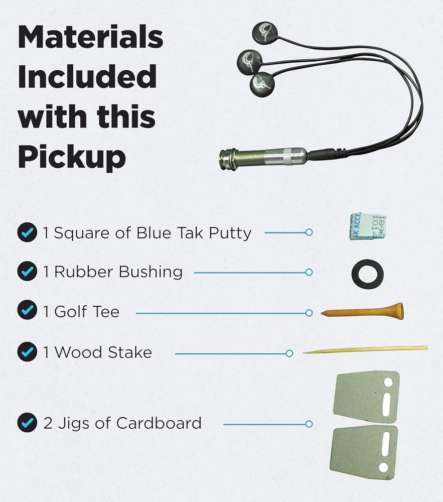 Journey Instruments EP101KM Three Balanced German Passive Pickup Mini Piezos