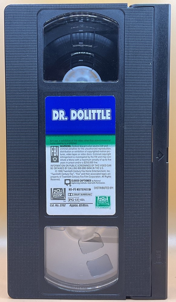Dr. Dolittle VHS 1998 Eddie Murphy