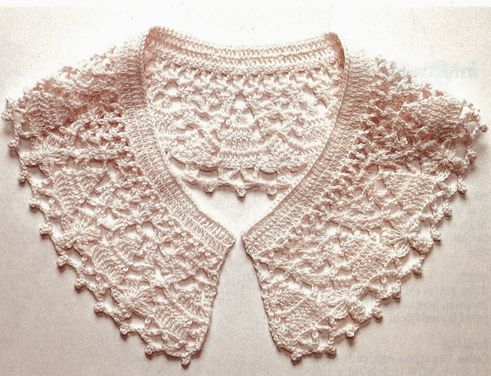 TWO Lacy Collars/Floral & Shell/Crochet Pattern INSTRUCTIONS ONLY