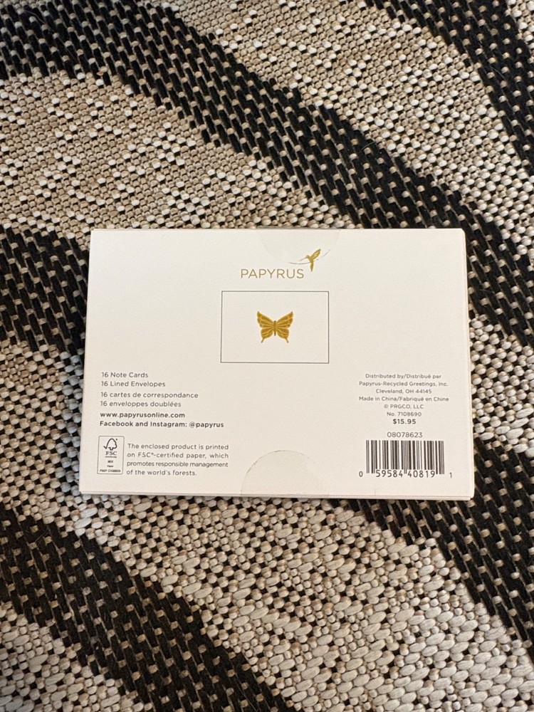 Papyrus Butterfly Stationery