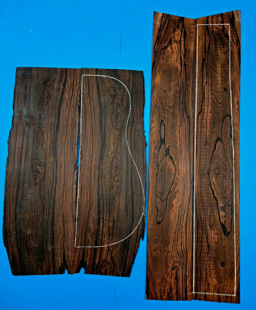 Cocobolo guitar back and sides set CO110