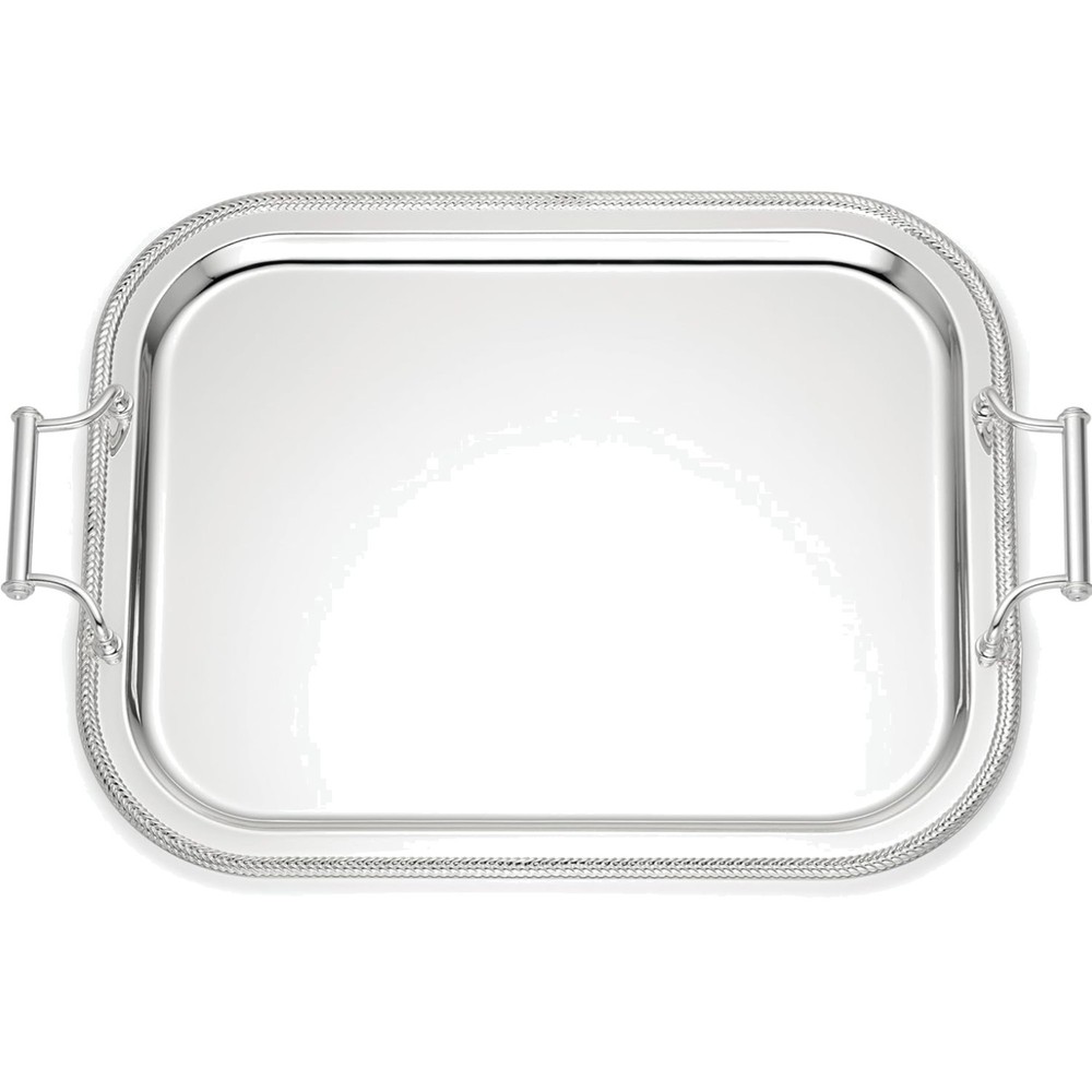 896102 Rectangle Silverplate Tray With Handles