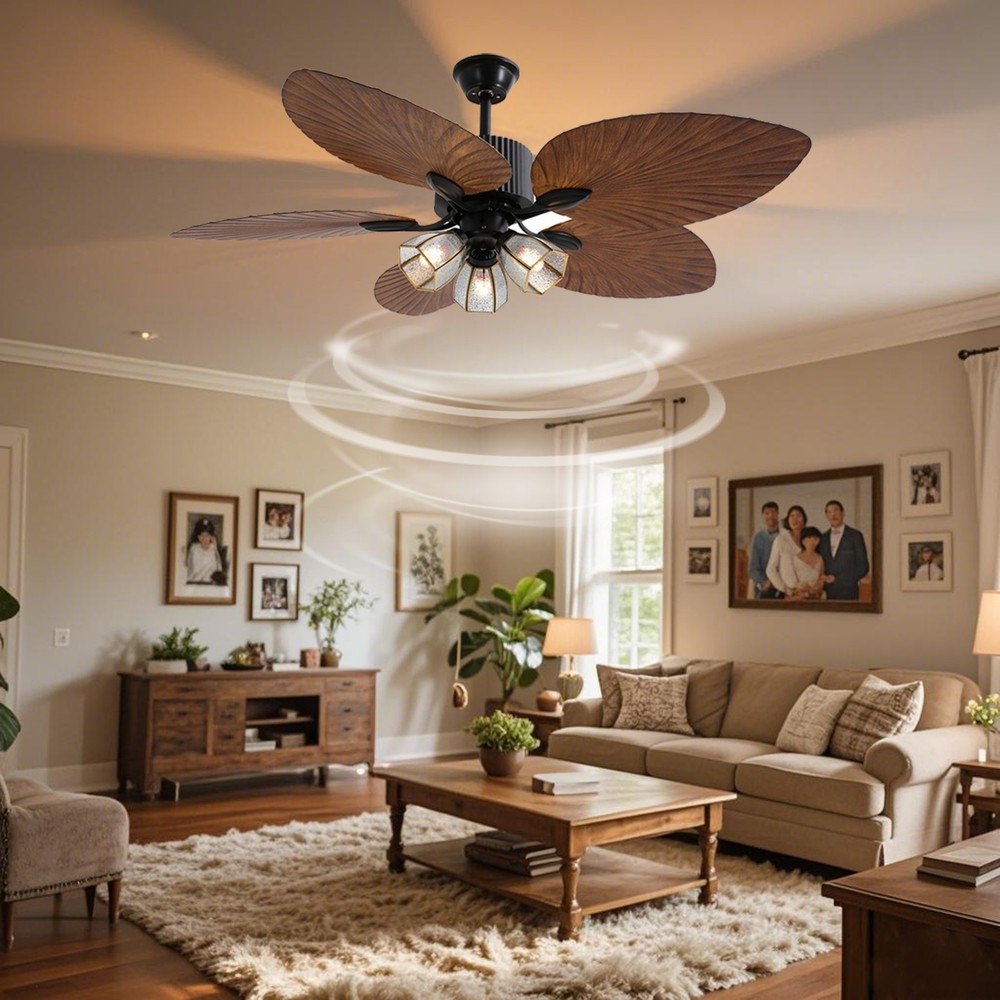 Ceiling Fan with Light, Remote Control Ceiling Fan Light, Reversible Fan Light