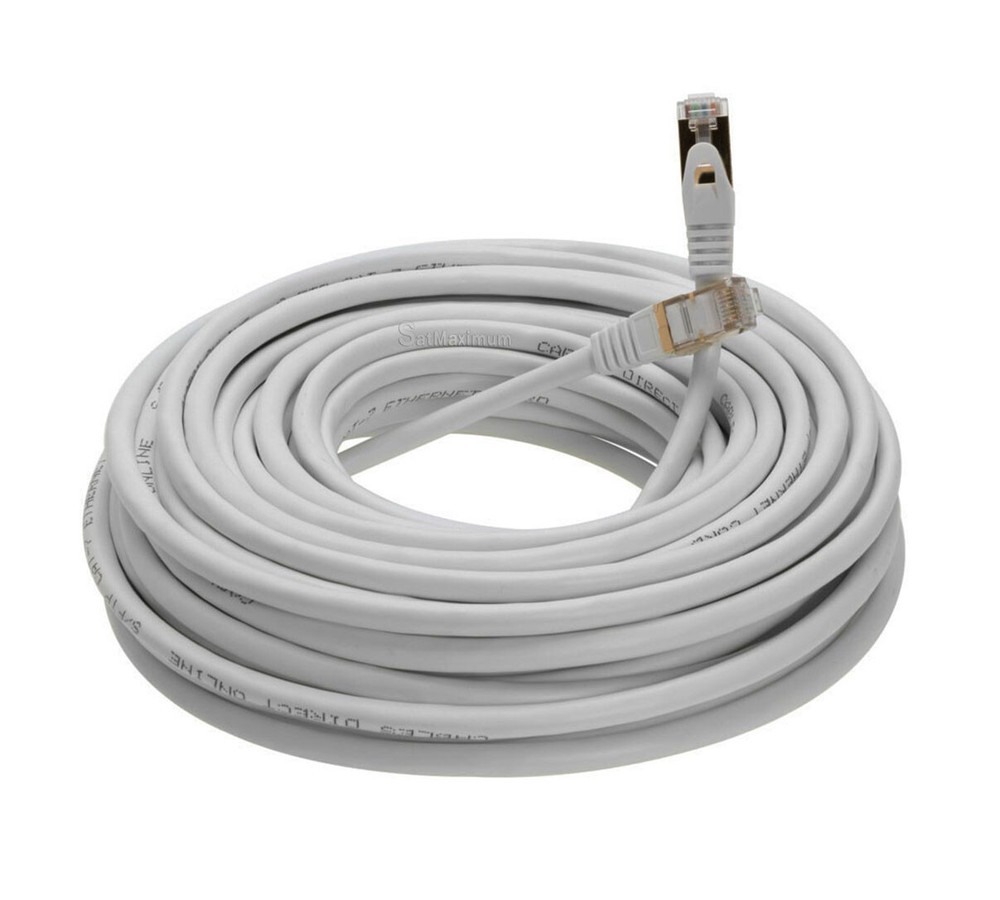 Cat7 S/FTP Ethernet Patch Cord High Speed LAN Network Cable Gray 25ft -200ft LOT