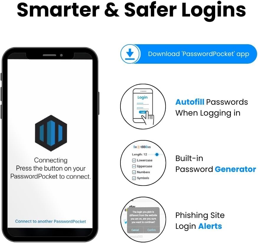 Portable Password Manager - Secure Bluetooth Drive, Autofill-