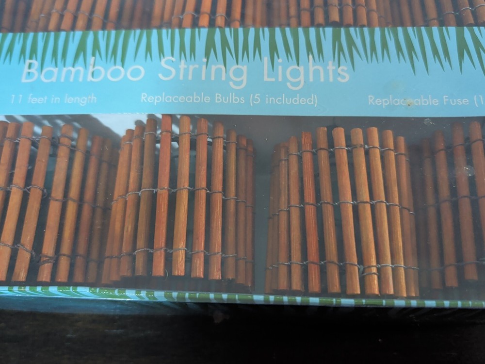 11 ft. Long Bamboo Lantern String Light Set In or Out Patio Lights