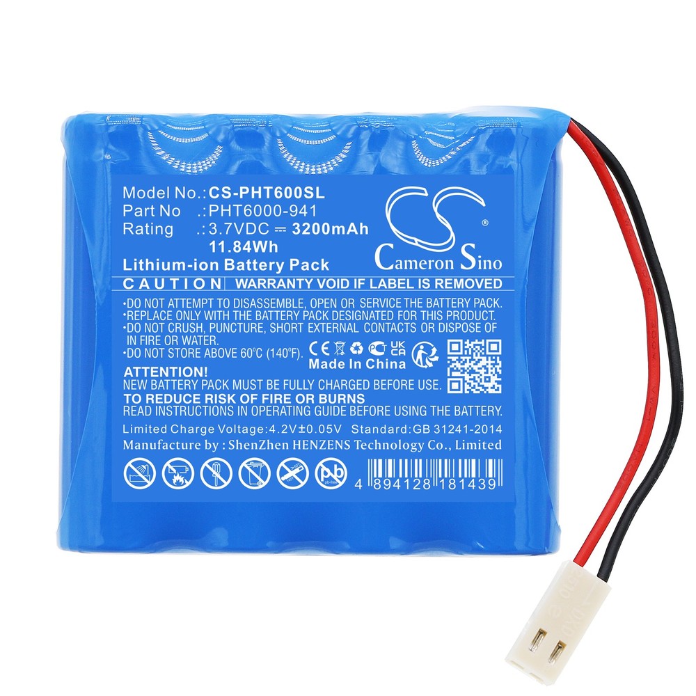 Battery for Phase II PHT6000 PHT6000-941 Testing Equipment Tester CS-PHT600SL