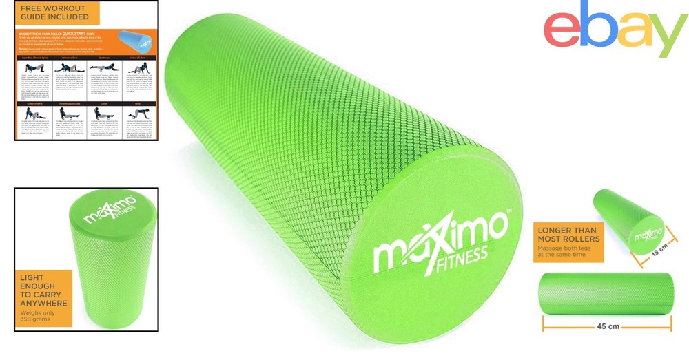Green High Density Foam Roller for Trigger Point Therapy and Circulation Support