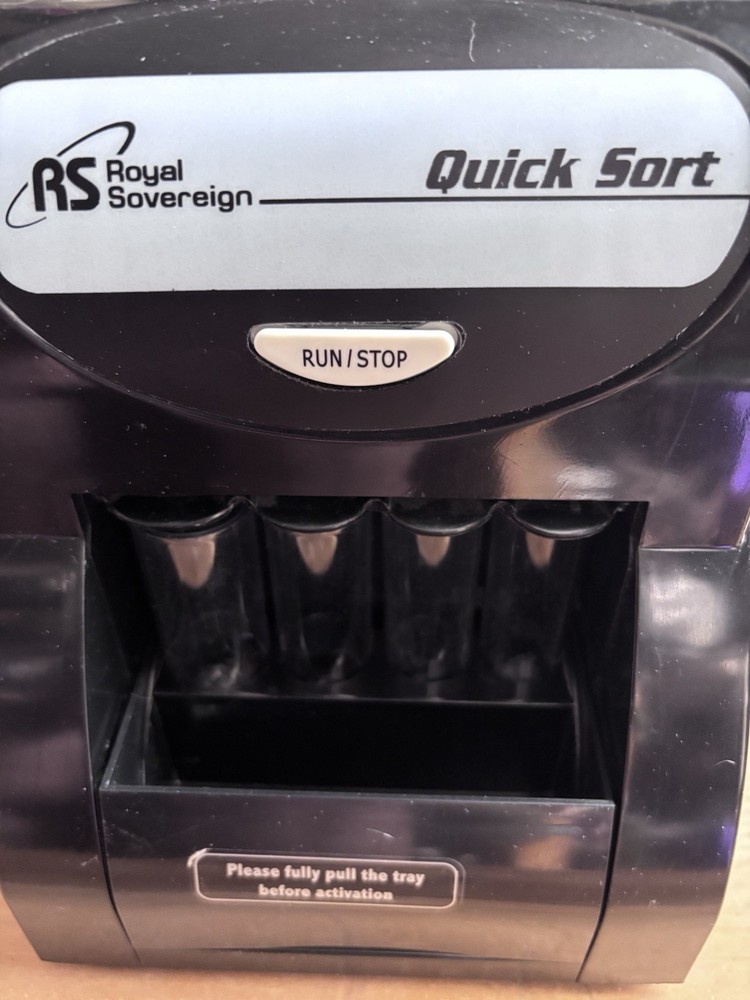 Royal Sovereign Quick Sort Counter Top Coin Sorting Machine