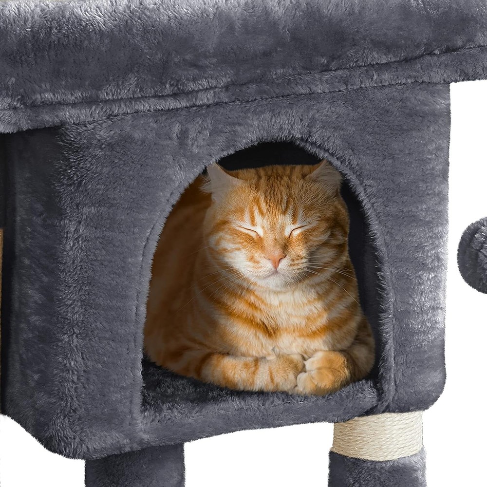 23.5 Inches Cat Tree with Extra Large Plush Perch Soft Cat Condo