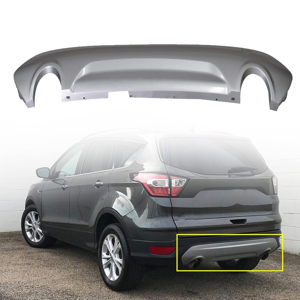 Rear Bumper Cover Lower Silver Replacement for 2013-2017 Escape