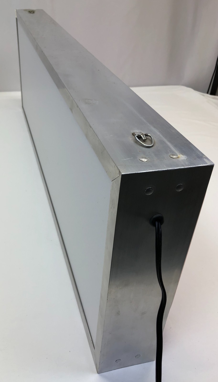 BF Goodrich Lighted Tire Dealer Sign White Blue Letters Single Sided Hanging