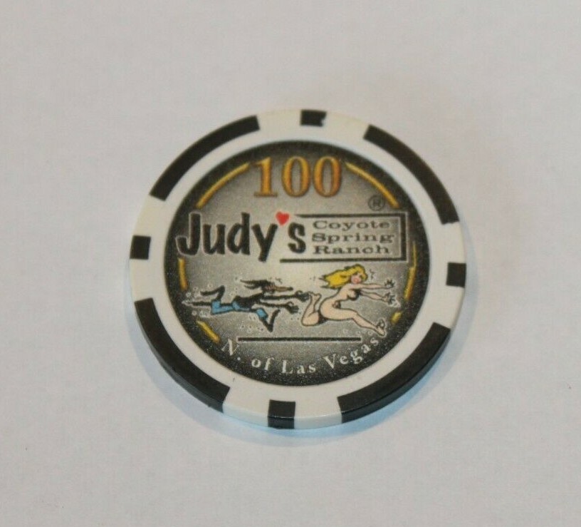 JUDY'S SPRING RANCH LAS VEGAS NEVADA $100 CHIP