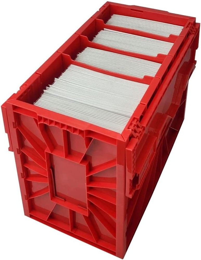1 BCW Short Comic Book Bin - Red Heavy Duty Acid Free Plastic Stackable Box