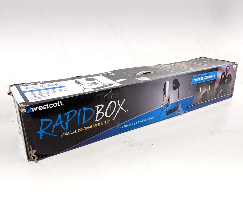 * OPEN BOX EXCELLENT * Westcott Rapid Box 2-Light Speedlite Kit