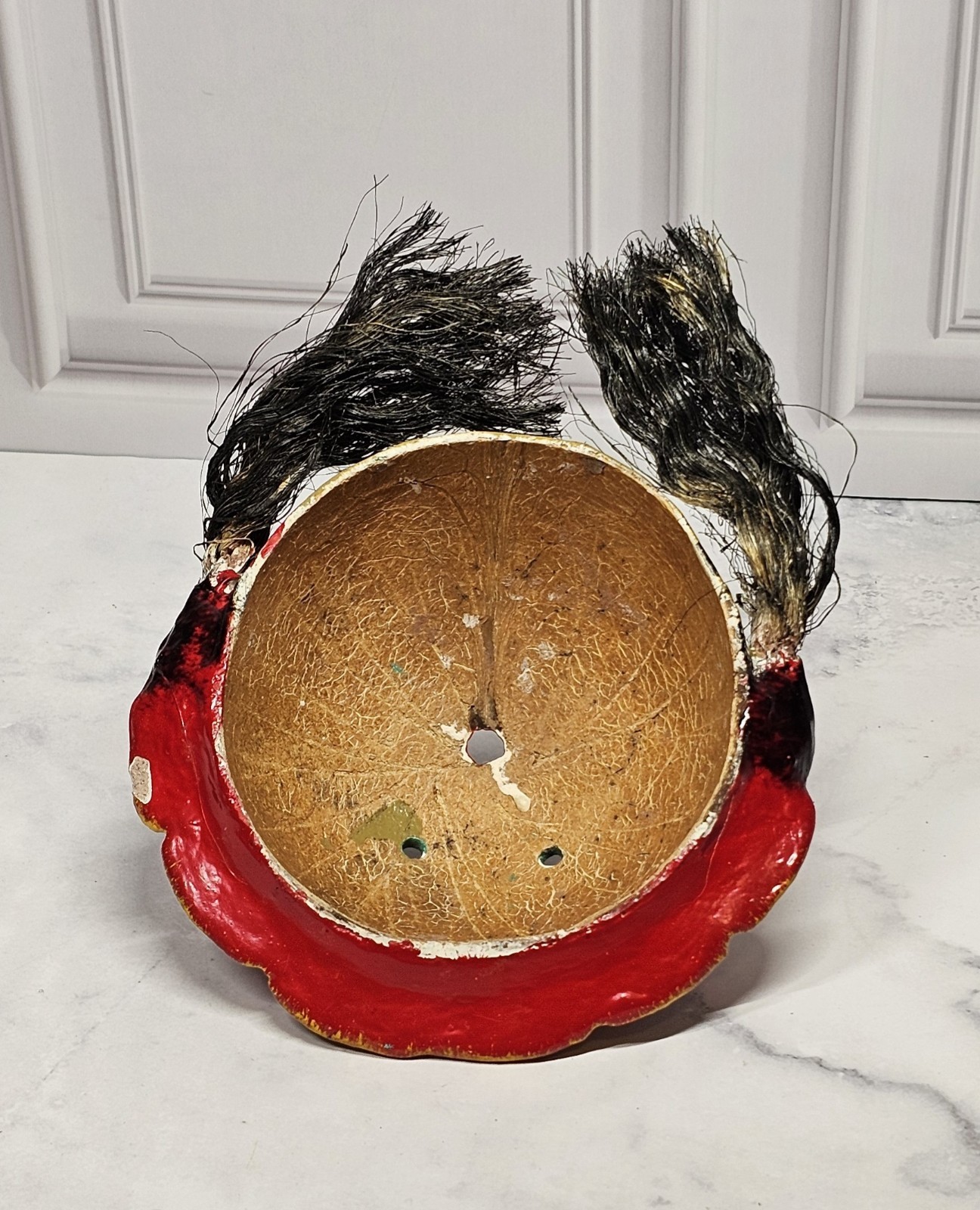 Hand Crafted Mexican Folk Art Coconut Mask