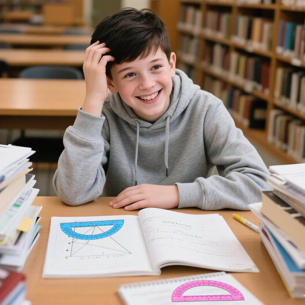 Plastic Protractor Math Protractors 180 Degrees for Geometry Classroom Student S