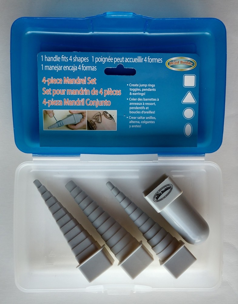4-piece Mandrel Set by Bead Buddy with Storage Box & Instructions