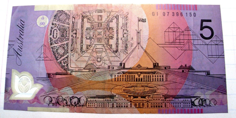 Australia $5.00 Five Dollars Note - Circulated