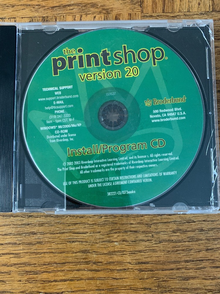 Printshop Version 20 Computer Software