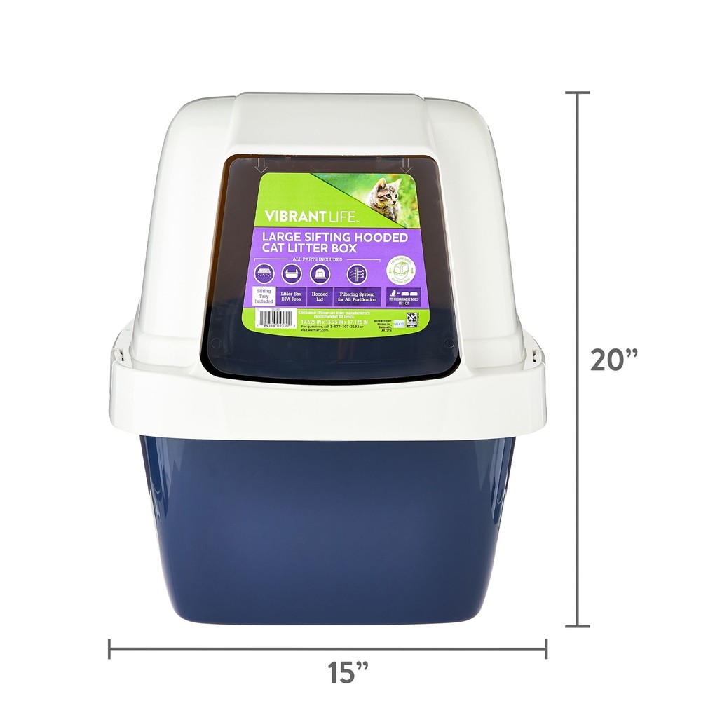 Extra Large Hooded Sifting Cat Litter Box