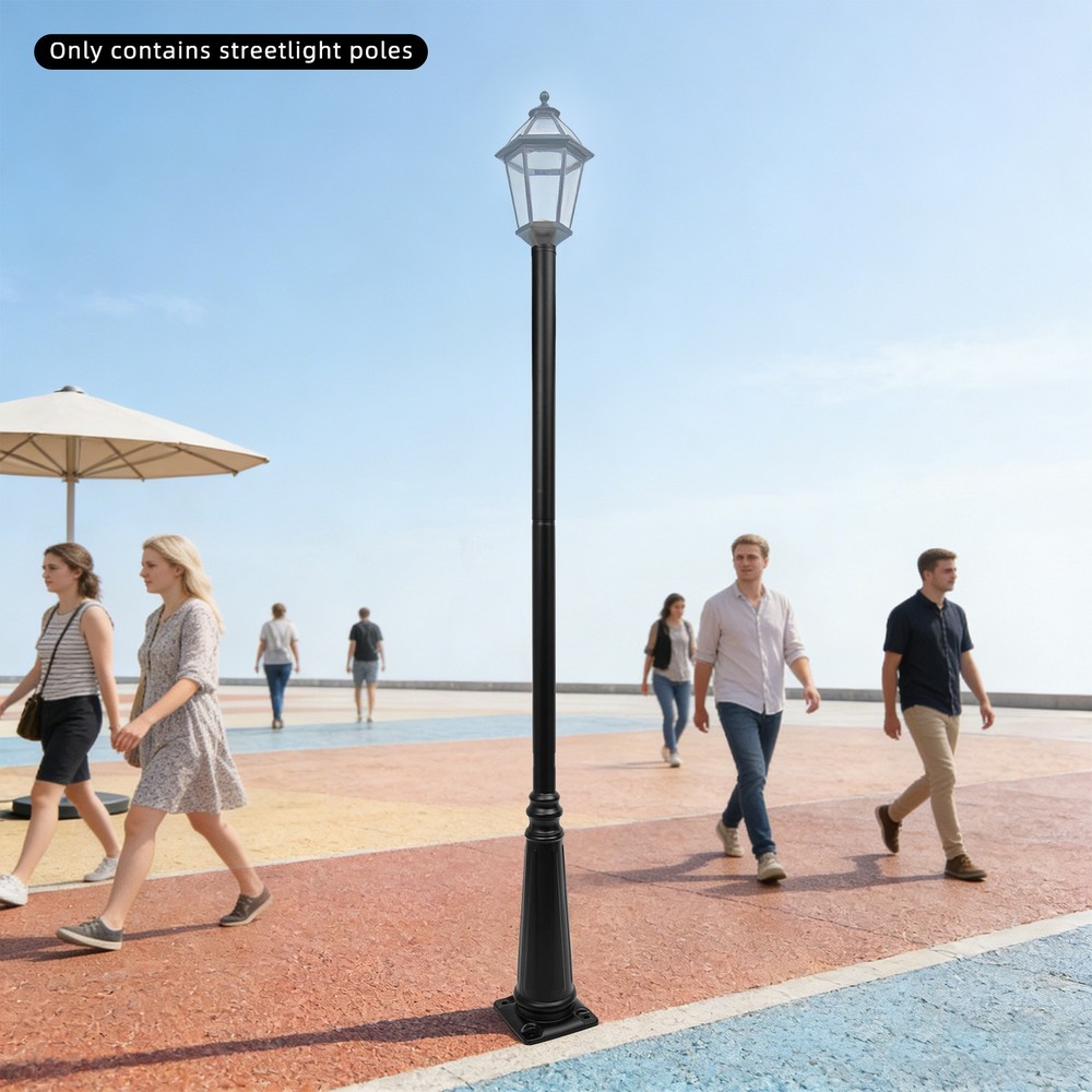 2.4m European Light Post,Split-Type Light Post,Floorstanding Outdoor Light Post