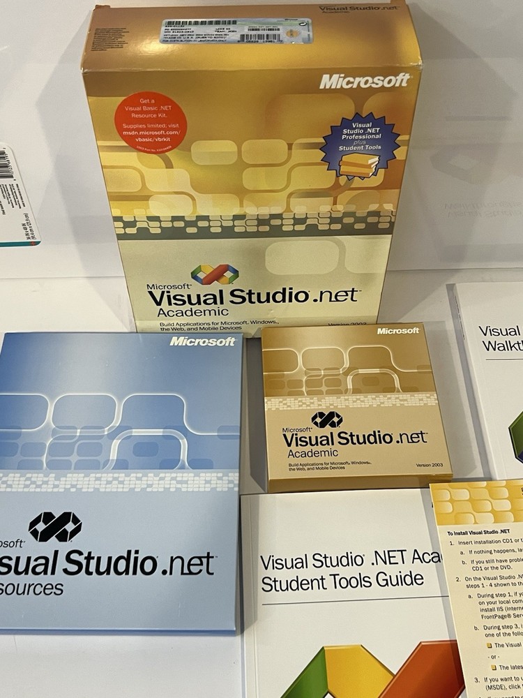 Microsoft Visual Studio.net Academic Version 2003 - New (open box) Complete