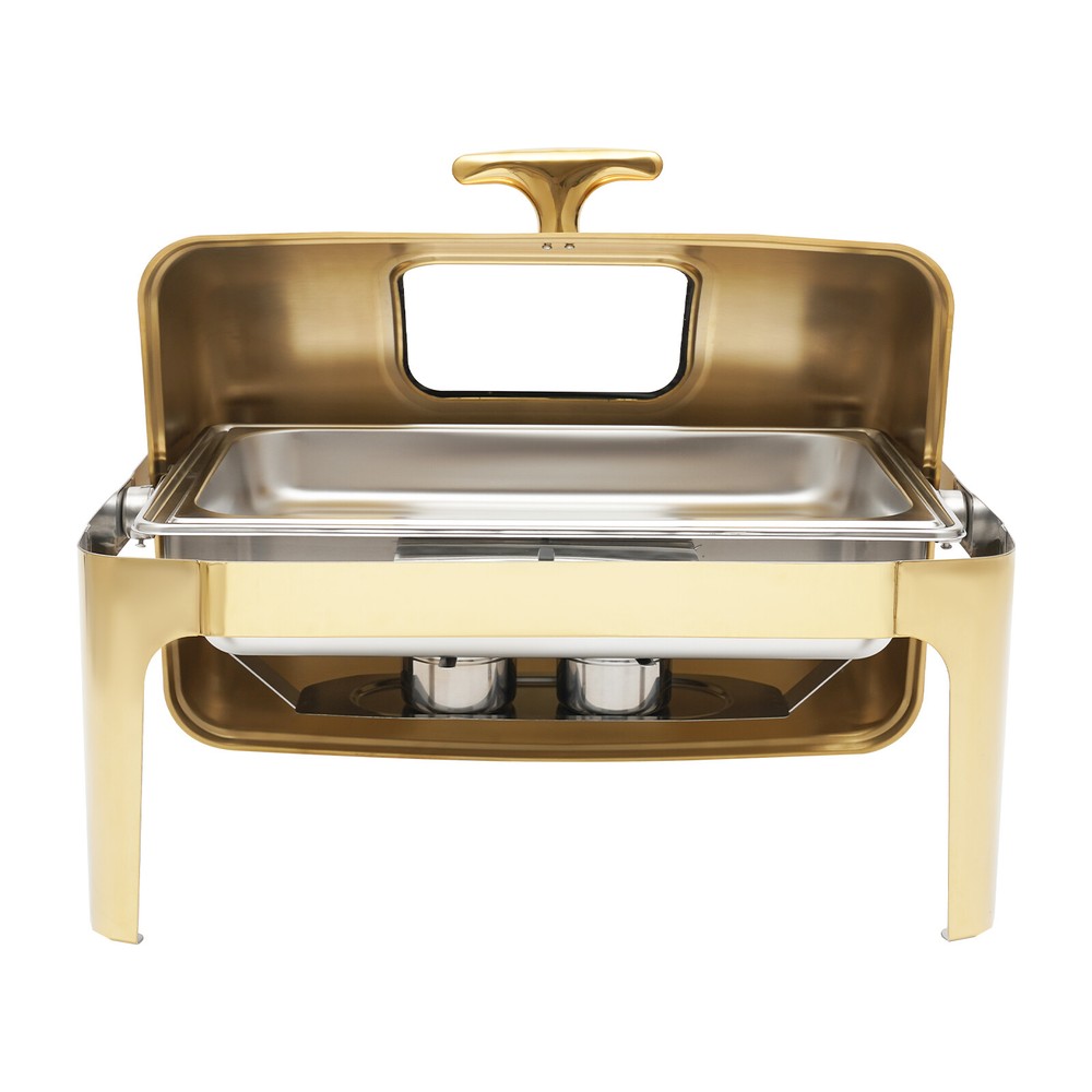 9L Buffet Server BBQ Chafing Dishes Rectangular Stainless Warming Trays Kitchen