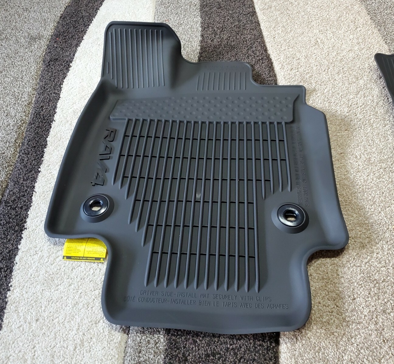 2019-2025 TOYOTA RAV4 FLOOR MATS RUBBER ALL WEATHER GENUINE OEM 3PC SET BLACK