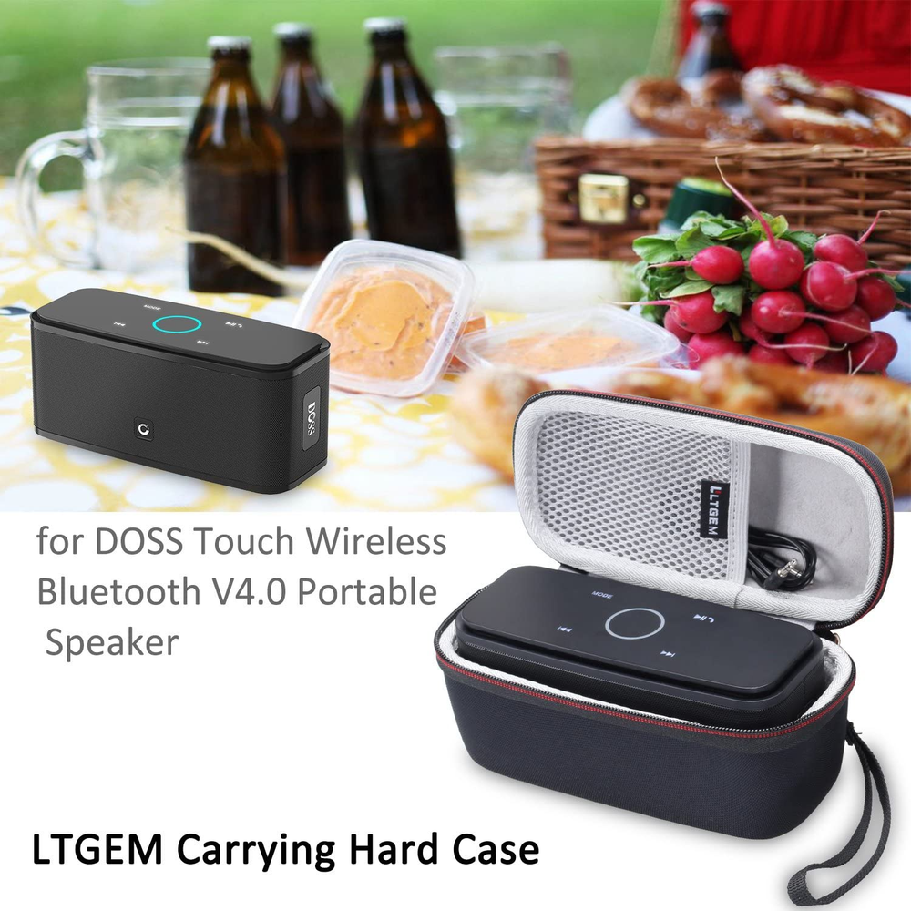 LTGEM Case for DOSS Touch Wireless Bluetooth V4.0 Portable Speaker / Fits Cable