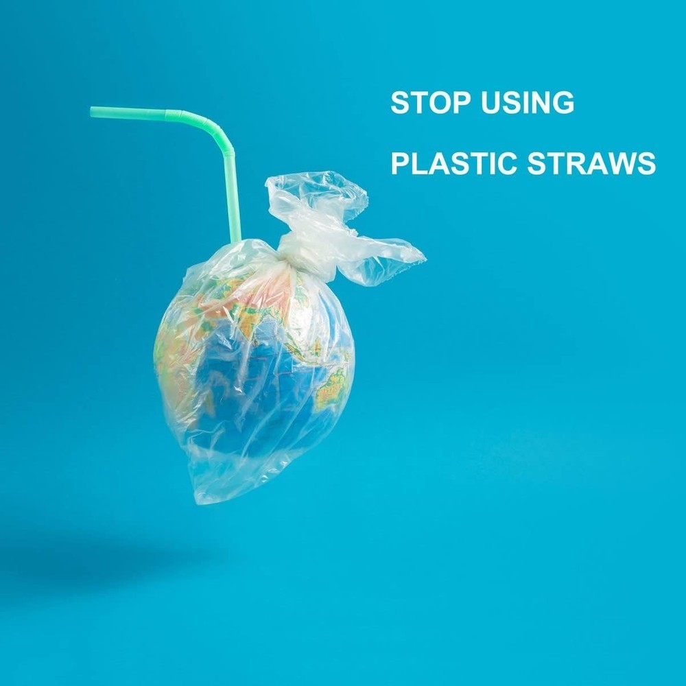 200 Count 8.25" Eco-friendly Bendable Compostable PLA Straws - Plasticless Bi...