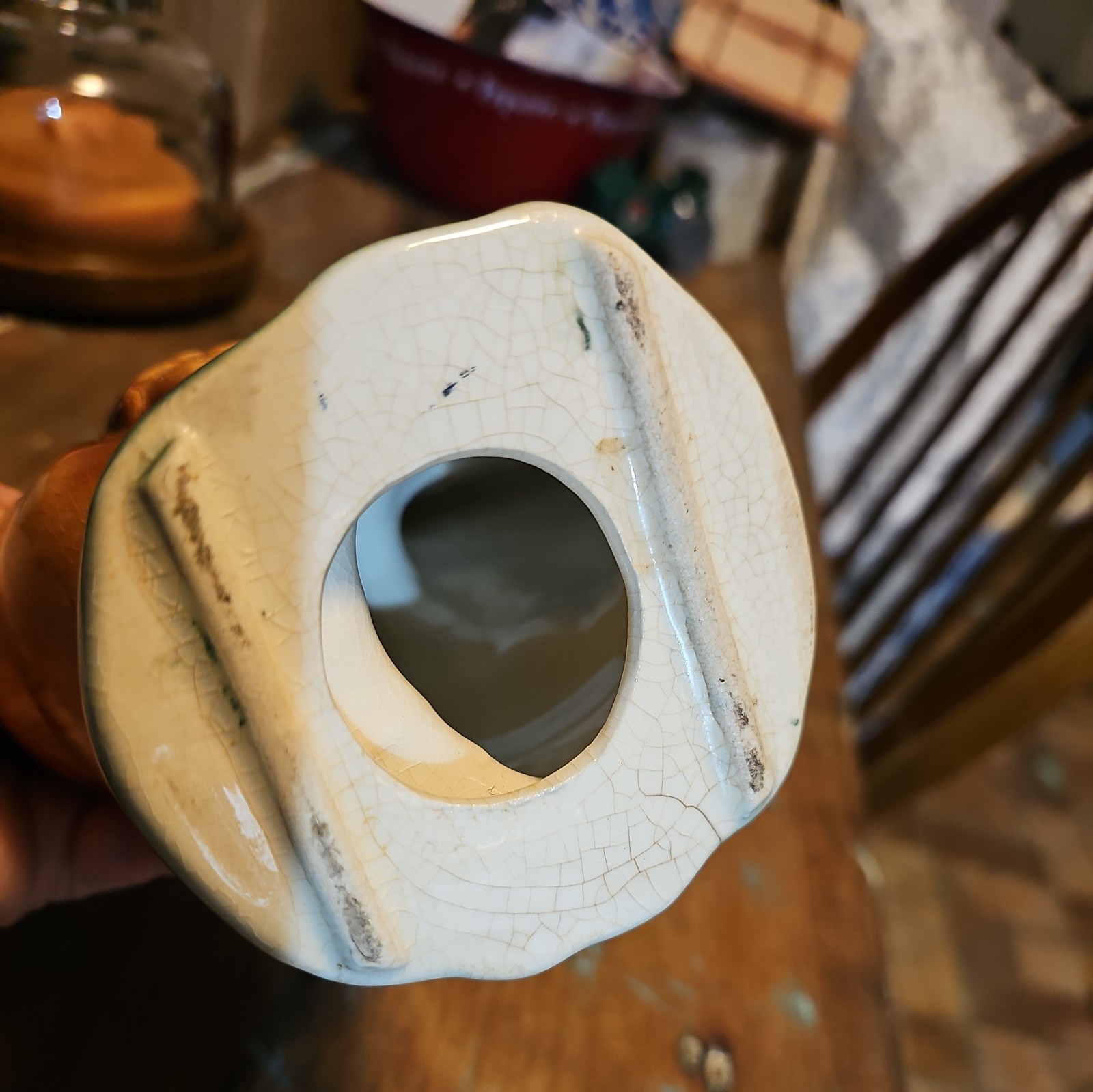 Vintage 1940's or 1950's Royal Copley Hen Figurine Size 7.5" Handpainted