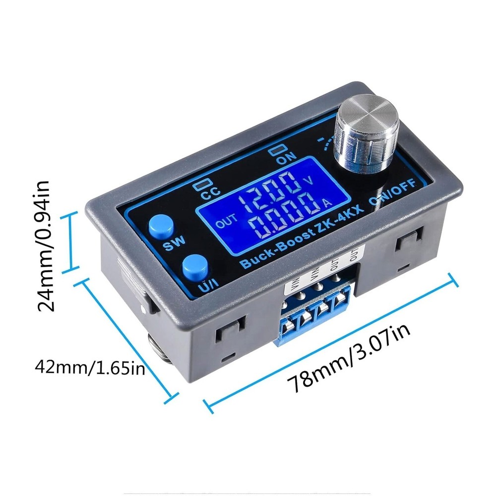 DC Adjustable Step Up Down Buck Boost Power Supply Voltage Regulator LCD Module