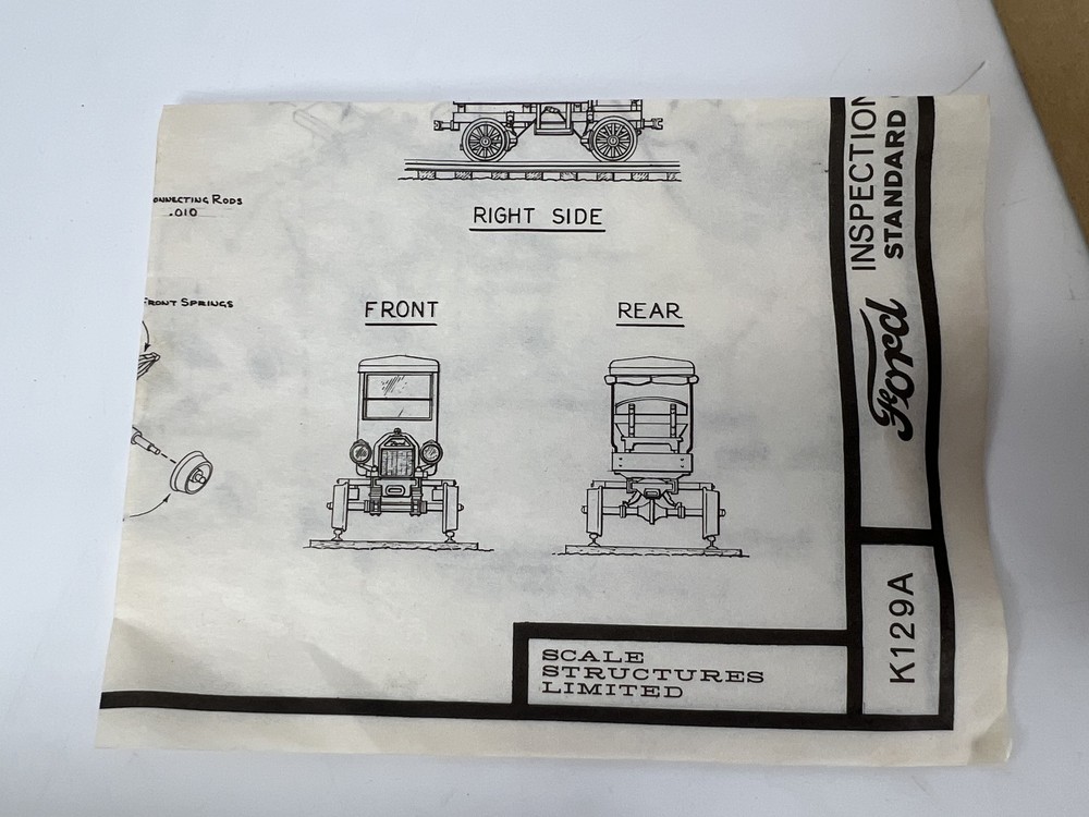 Scale Structures Limited Standard Gauge Inspection Car/Fire Engine Unassembled