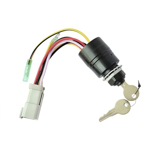 129572 Ignition Switch with 2 Key Compatible with Tracker Boats, 2 Keys 3