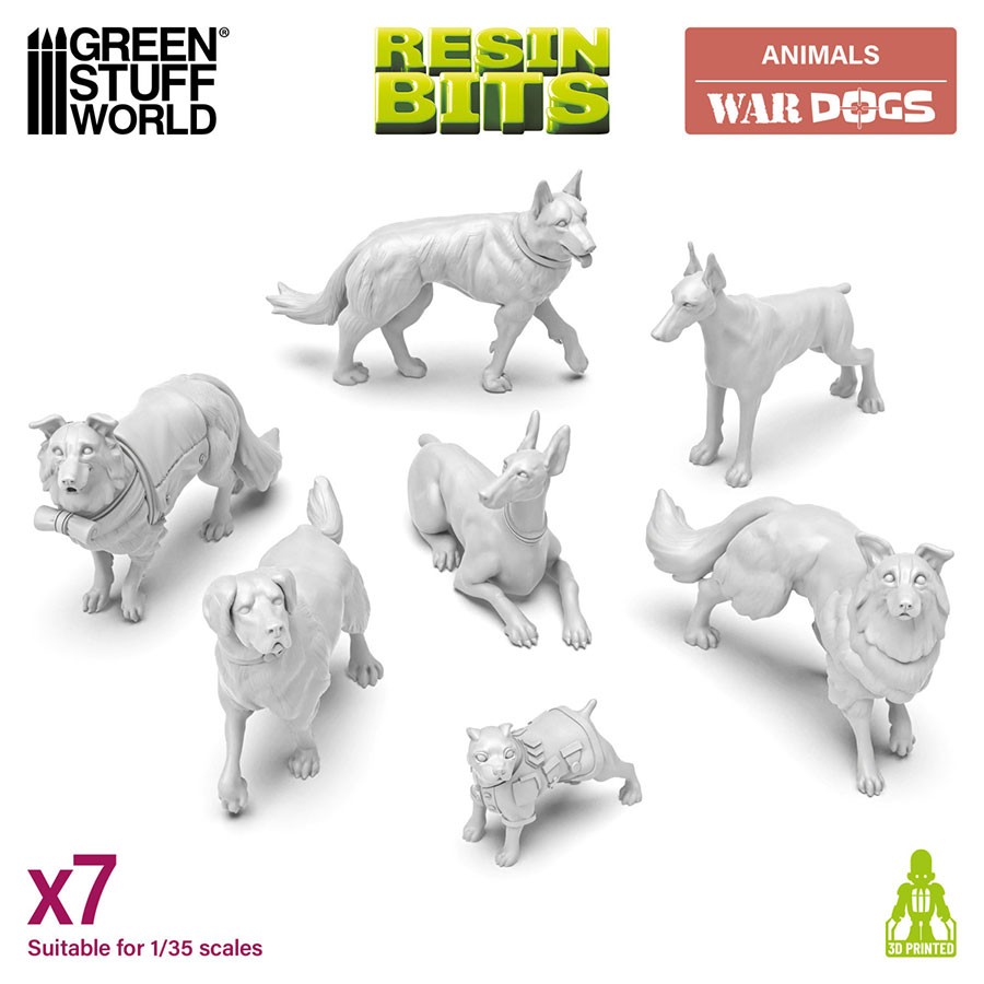 Green Stuff World 1/35 War Dogs (7pcs)