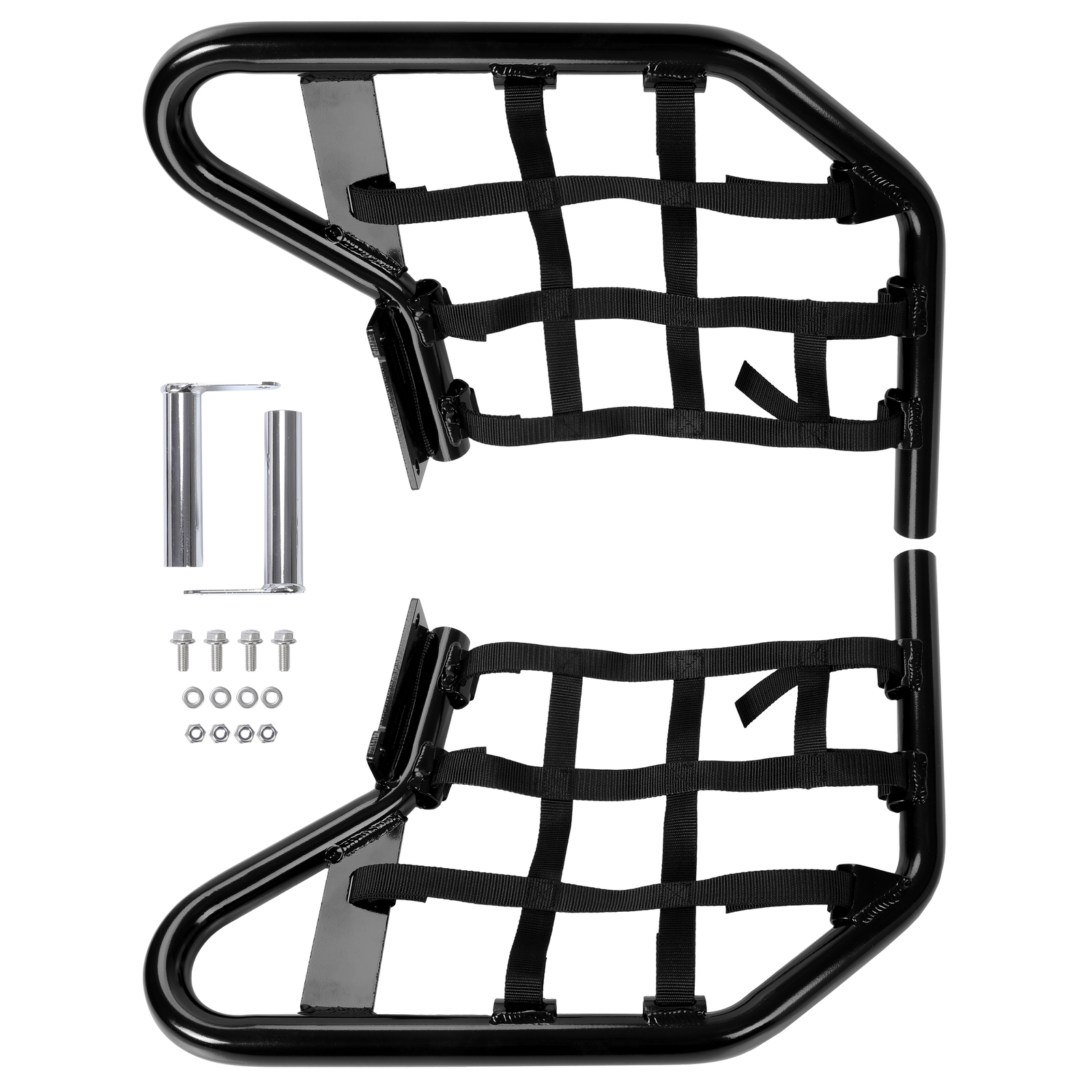 For Yamaha Raptor 700 YFM 700 YFM700 Nerf Bars Foot Guard Pegs W/ Black Net