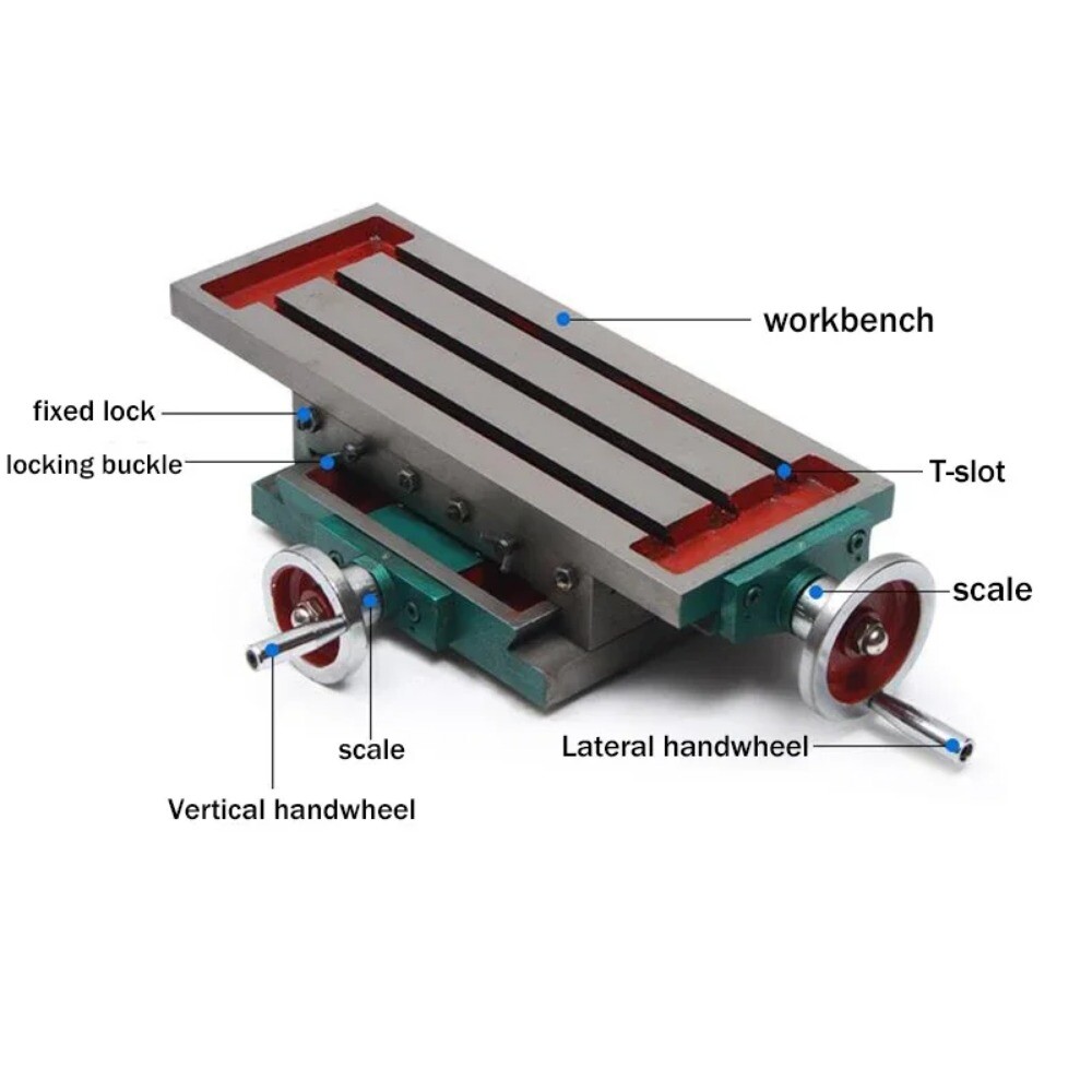 350*140mm Milling Machine Work Table Slide Milling Table Working Cross Table