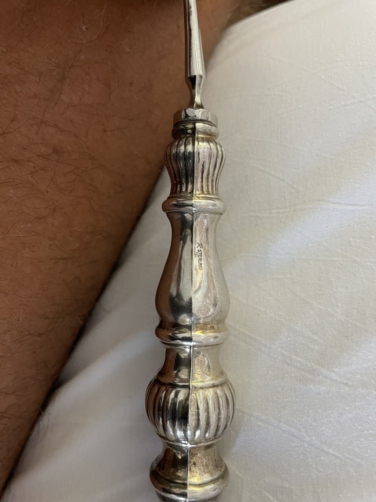 RAIMOND Silver Sterling Etched Server Italy