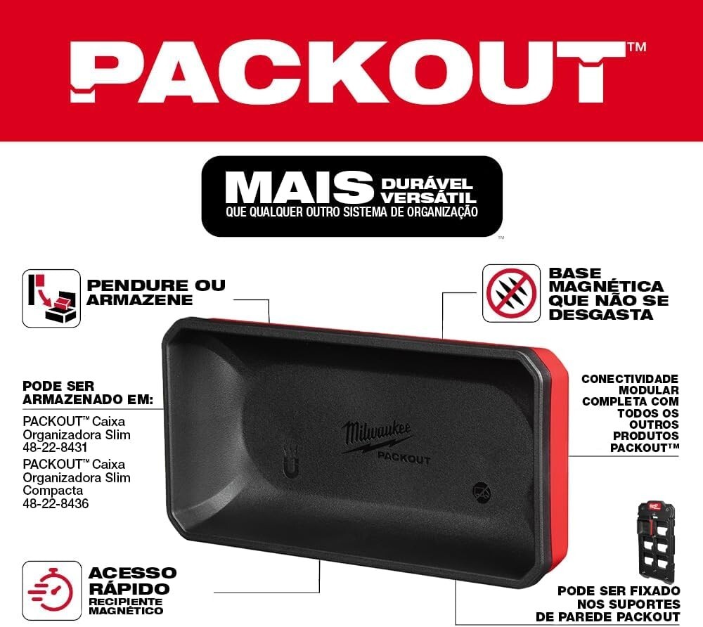 Milwaukee Packout Large Bin Rectangular Magnetic 48-22-8071