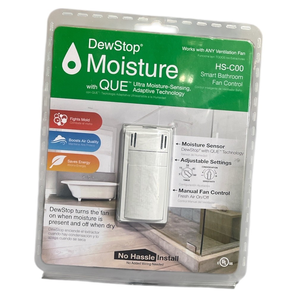 DewStop Fan Control 120V 50/60Hz Humidity Sensor  with Countdown Timer -White(J)