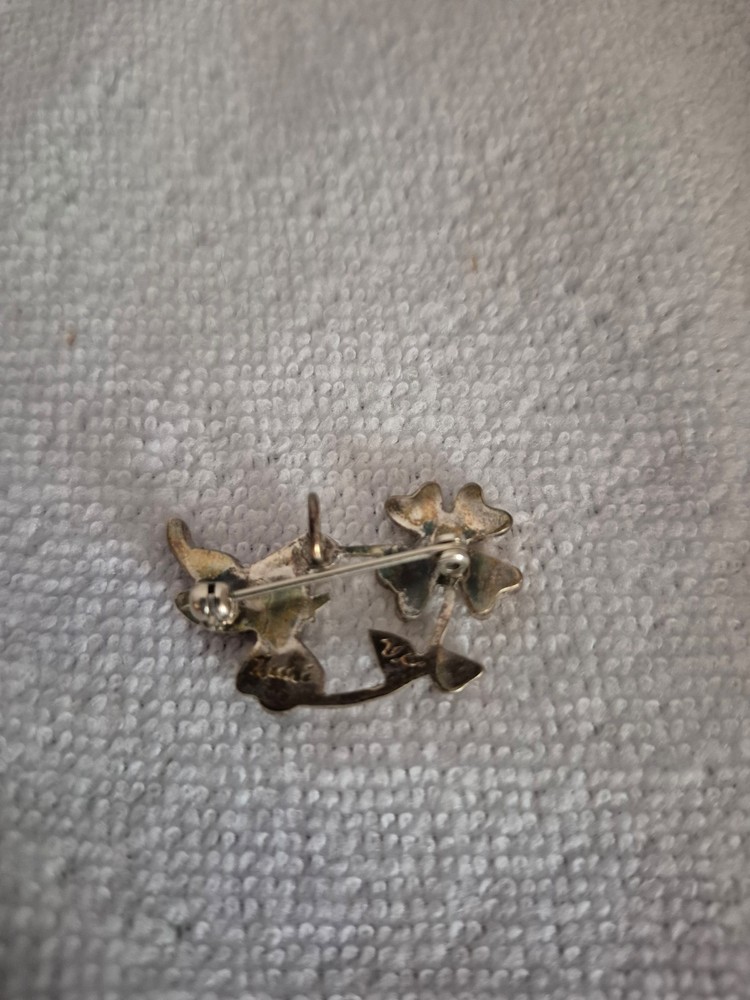 Zuni Hummingbird Pin and signed