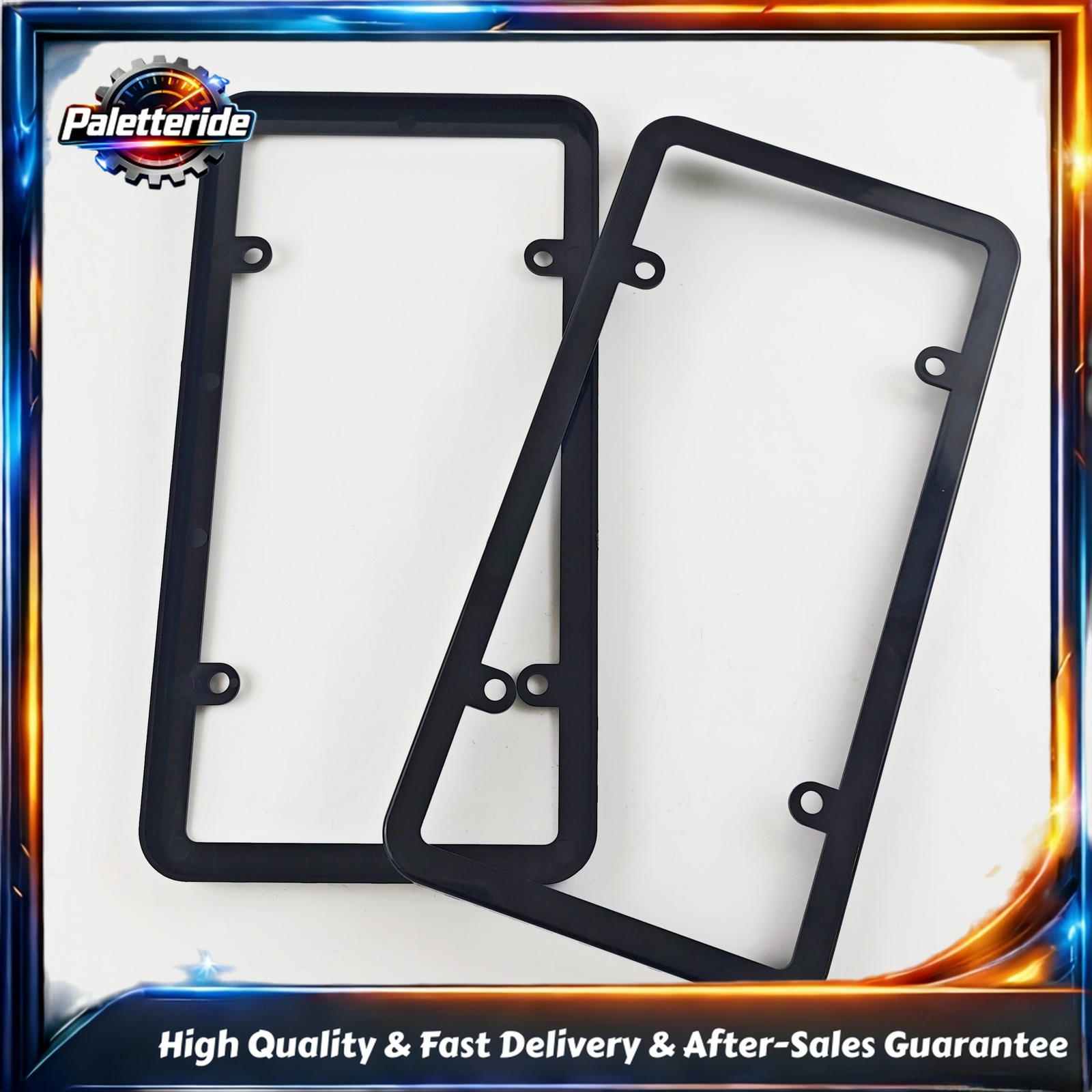 NEW 2Pcs Auto Tag Shield Protector include License Plate Covers & Frames & Screw
