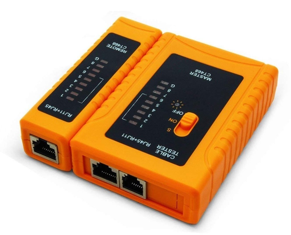 Compact RJ45 Network Cable Tester with LED Display for Quick Connectivity Checks