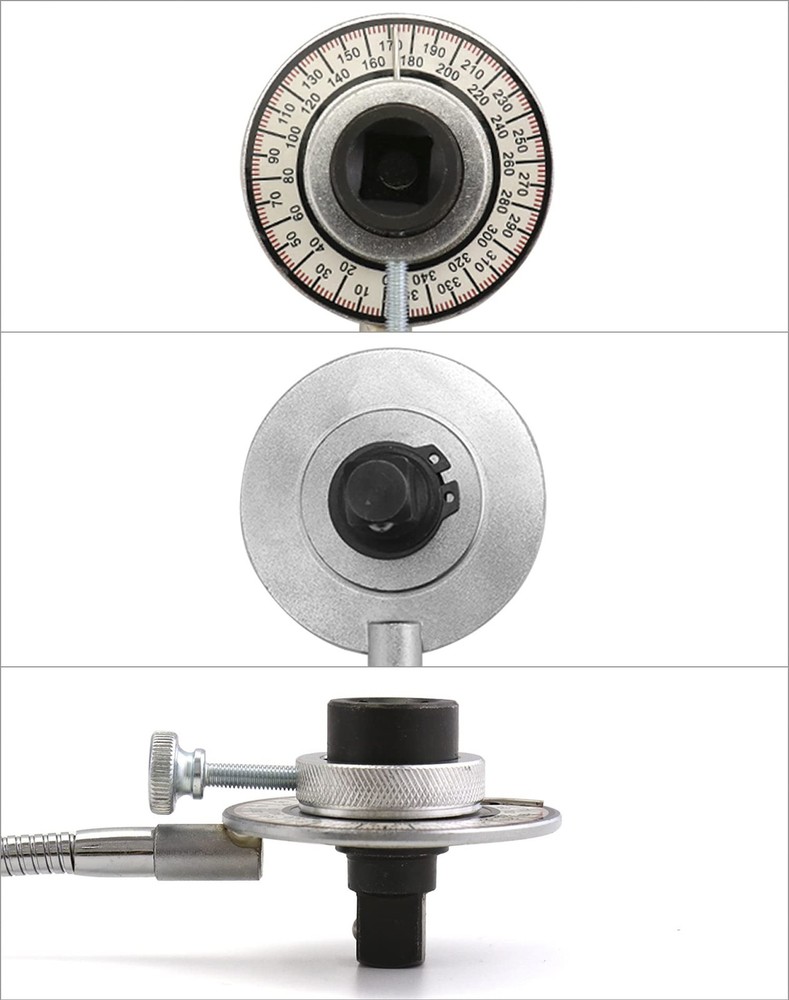 QWORK Torque Angle Gauge, 1/2" Drive Ratchet