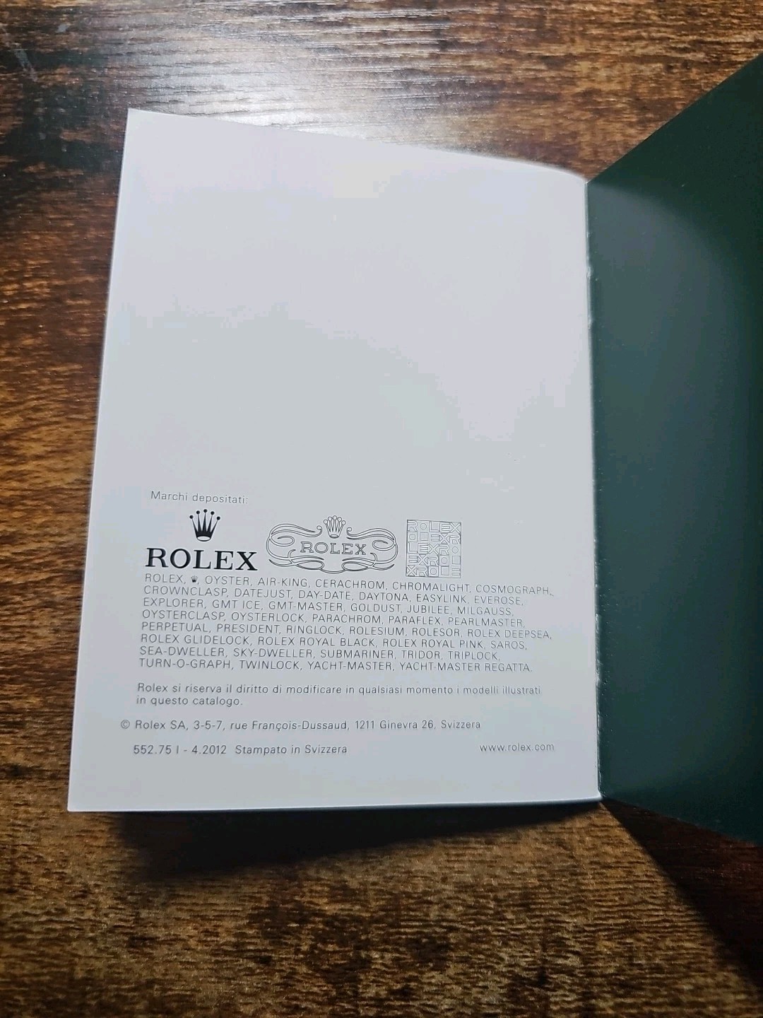 Rolex Datejust Watch OEM English Booklet 1999-2012 Manual Authentic Original