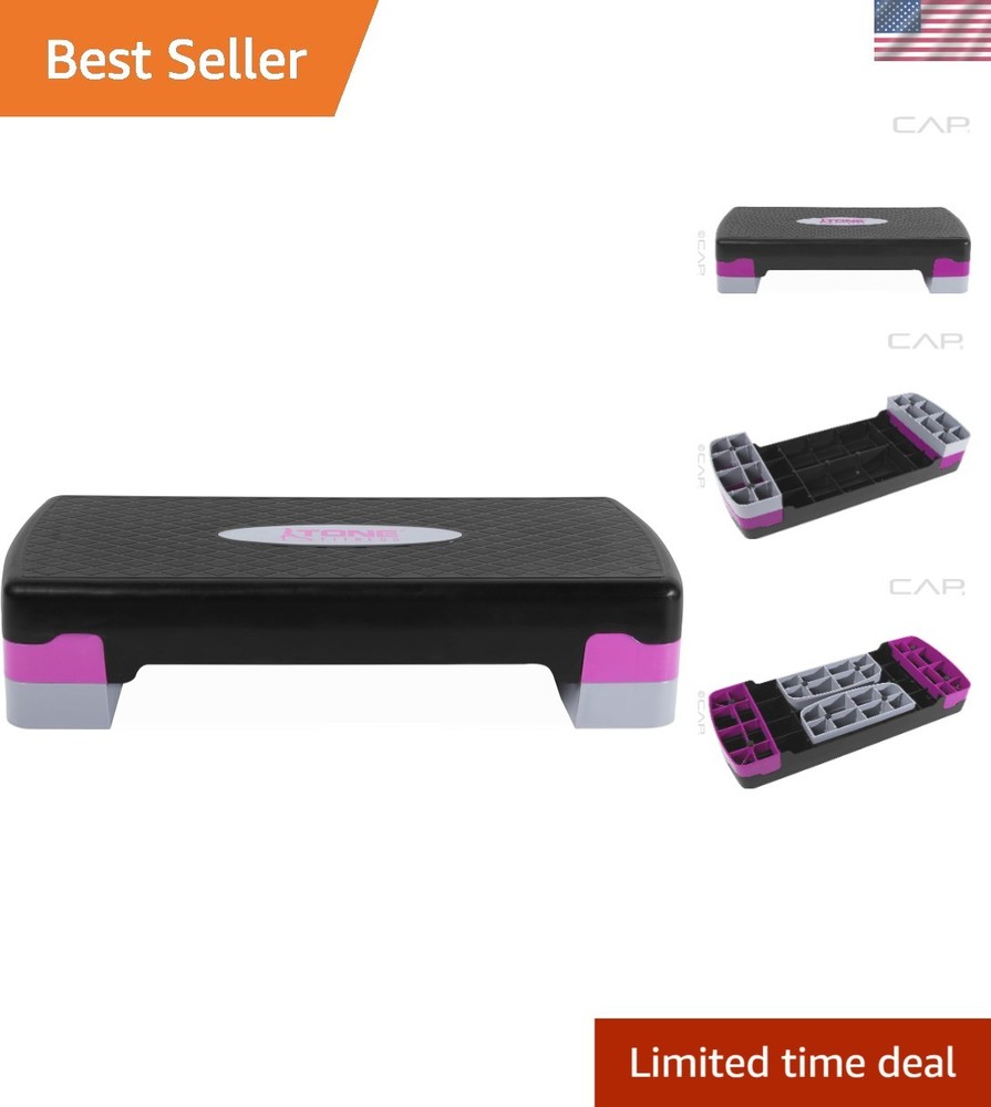 Compact Adjustable Aerobic Step Platform | Non-Slip Workout Step for All Levels