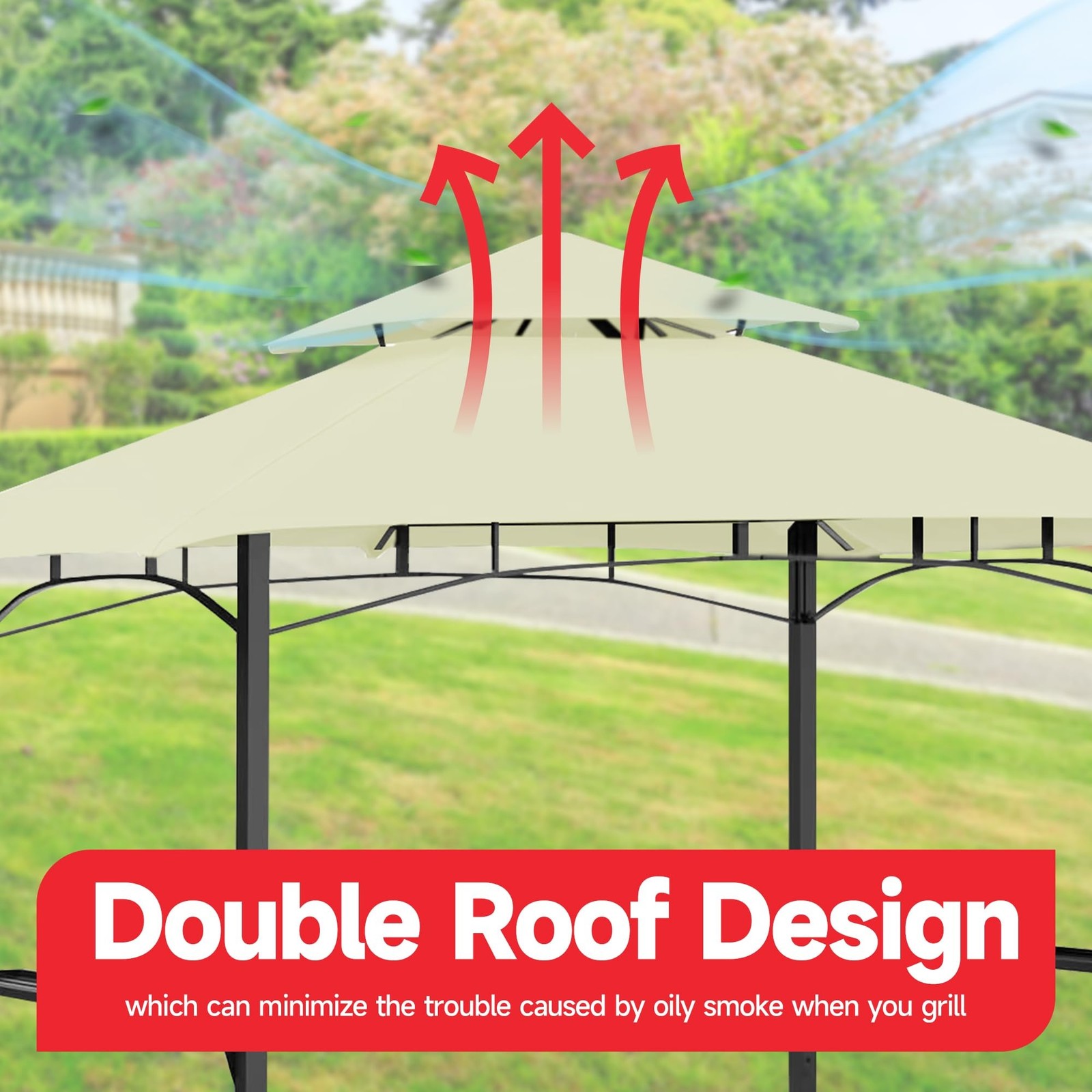 Gazebo Canopy Replacement Top - Grill Gazebo Replacement Canopy Roof – 5x8