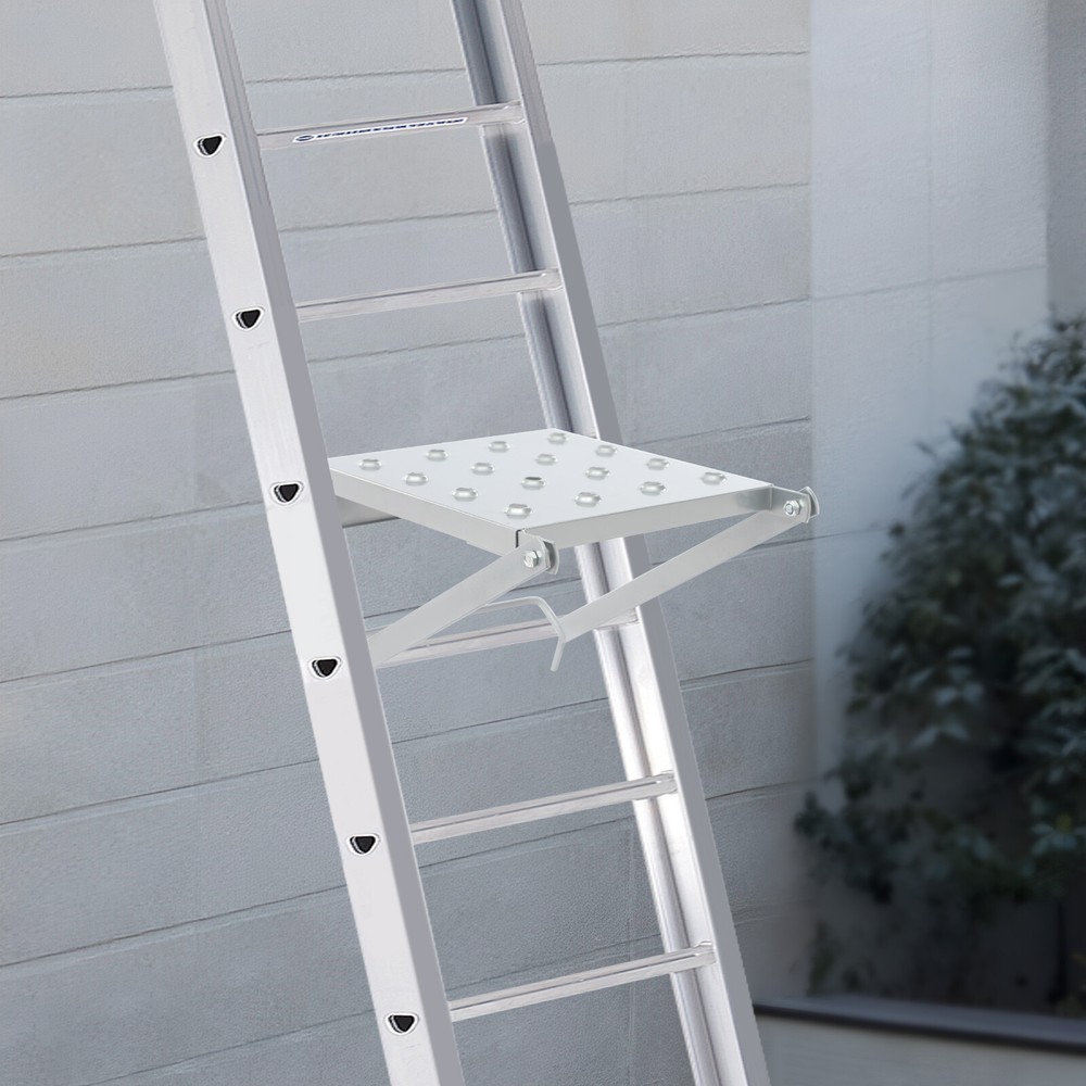 Ladder Platform Accessory Heavy Duty Work Stand System Accessories Holds Silver